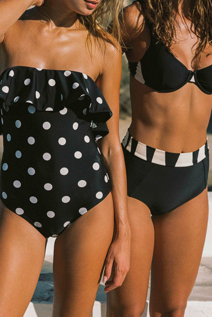 Farrah Frill One Piece In Pepita