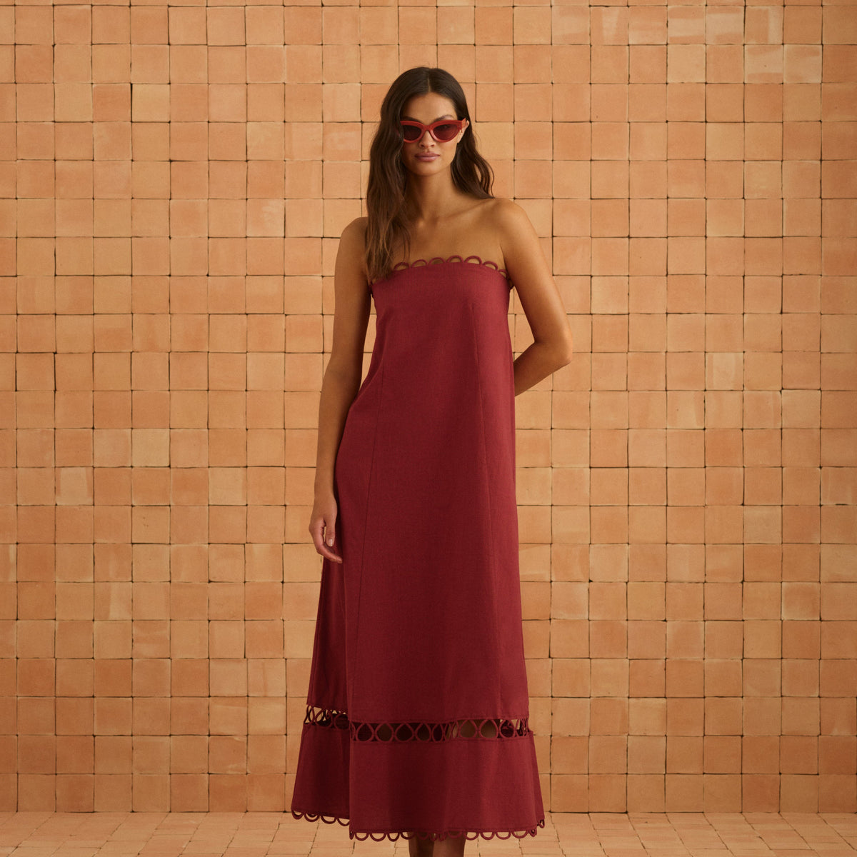 Gina Dress In Sangria