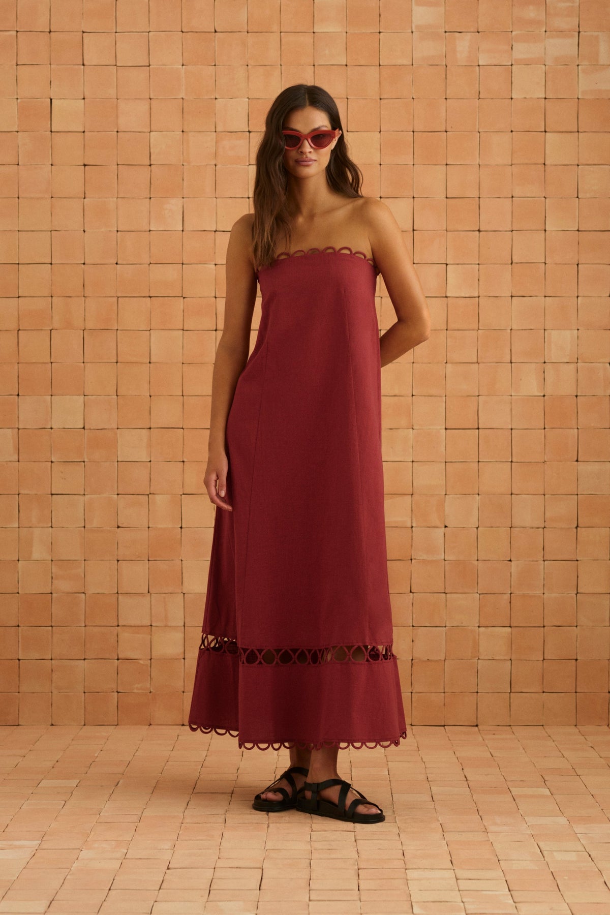Gina Dress In Sangria