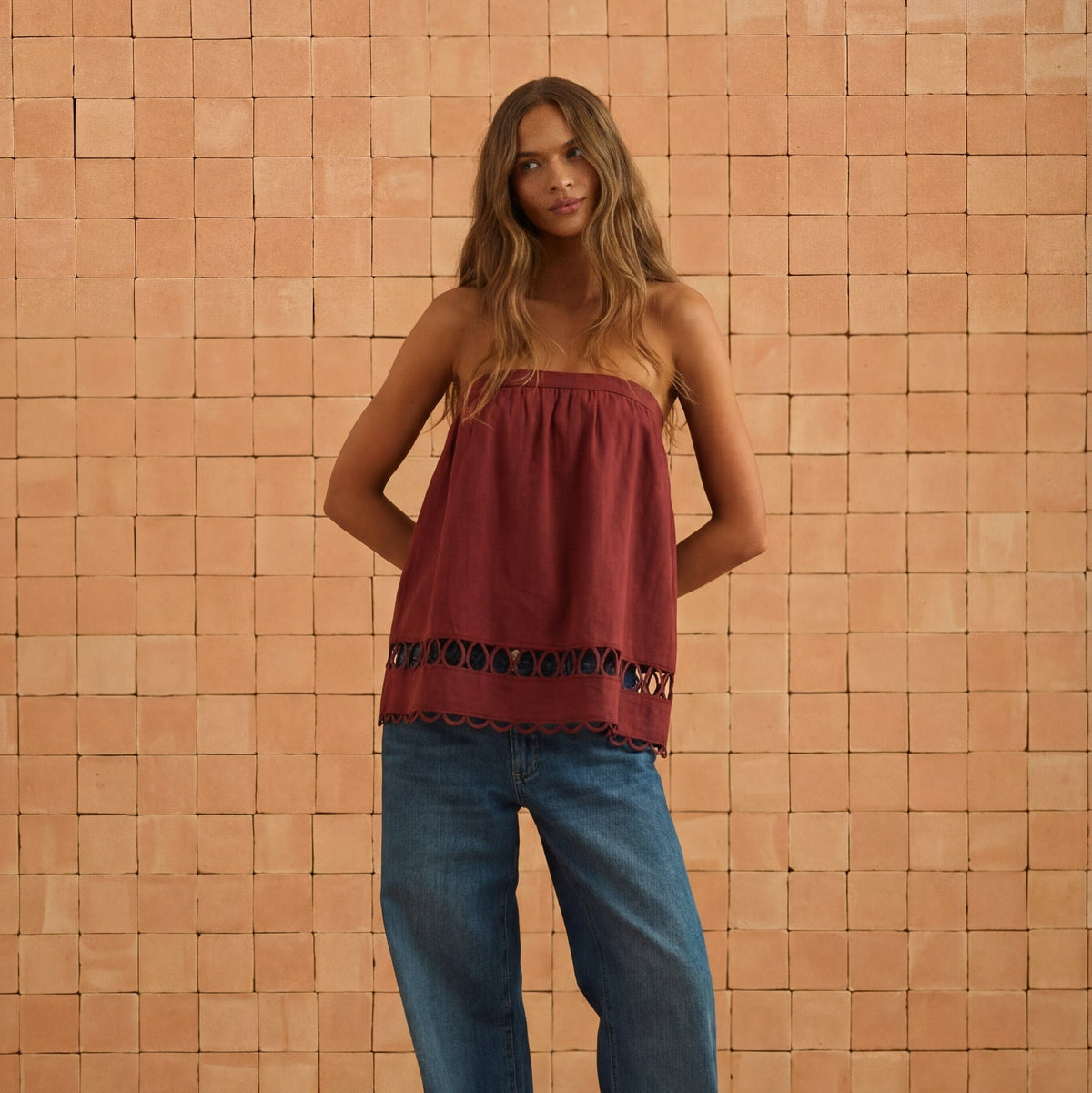 Gina Top In Sangria