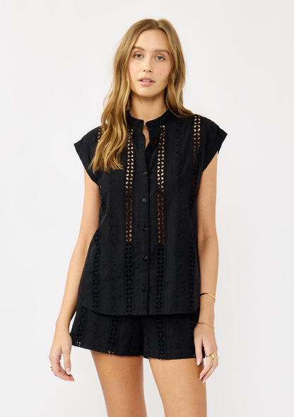 Beachfront Eyelet Camp Shirt