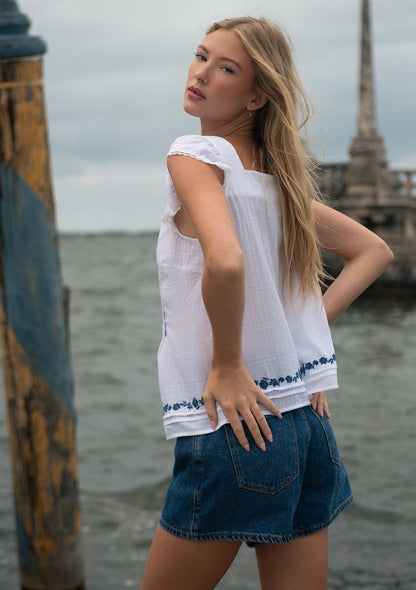 Seaborn Embroidered Top