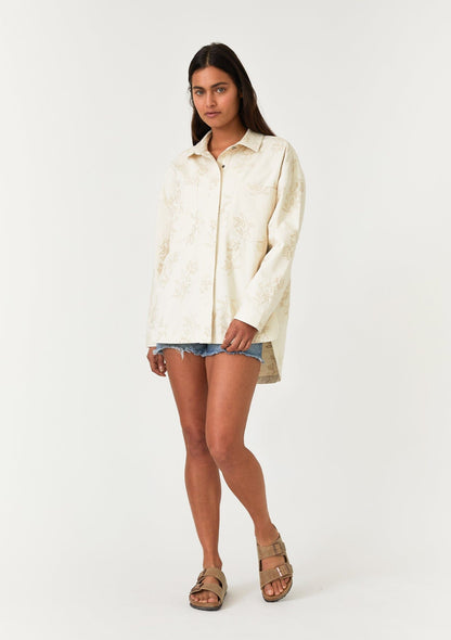 Sofia Embroidered Shirt Jacket