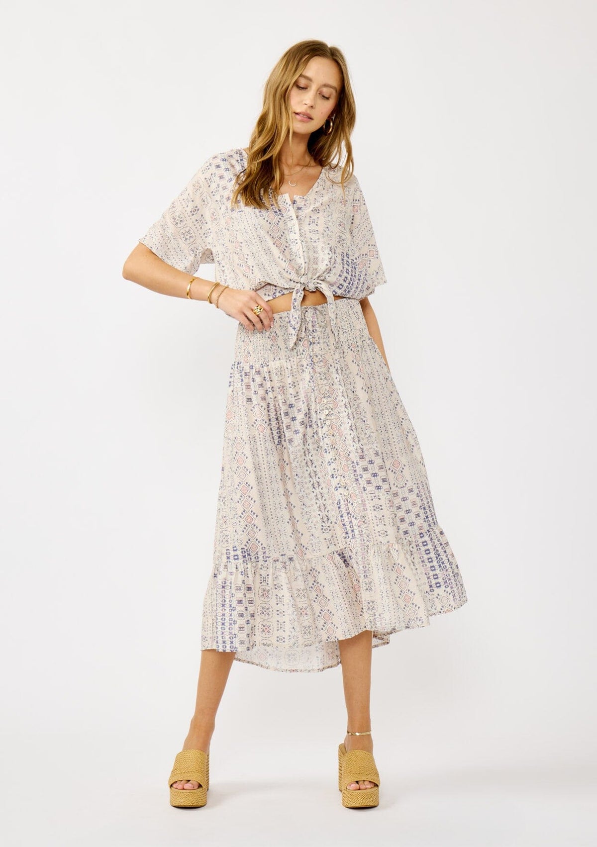 Eluna Smocked Skirt