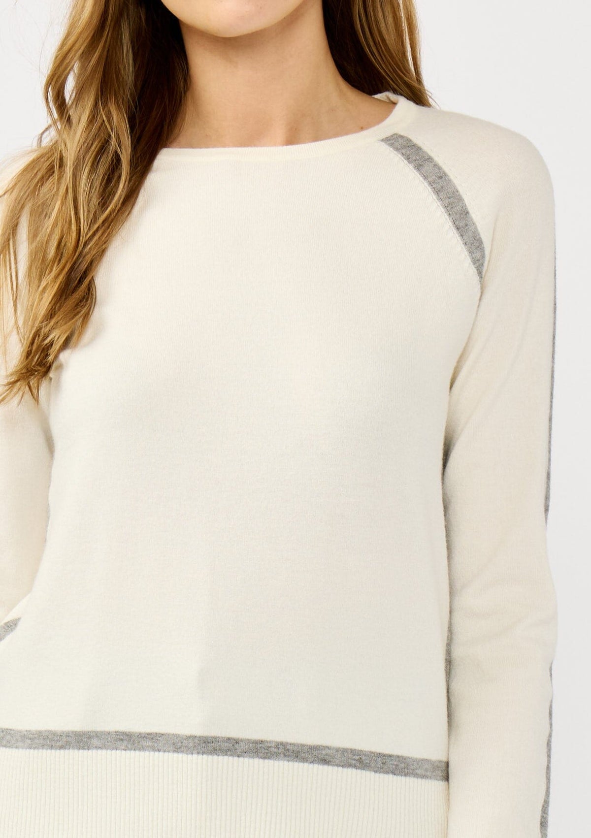 Posh Border Striped Pullover