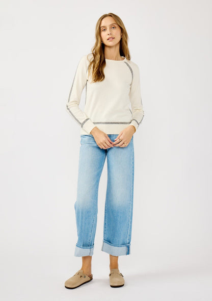 Posh Border Striped Pullover