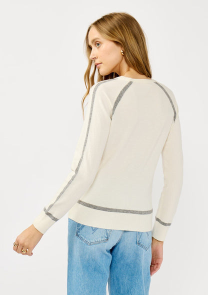 Posh Border Striped Pullover