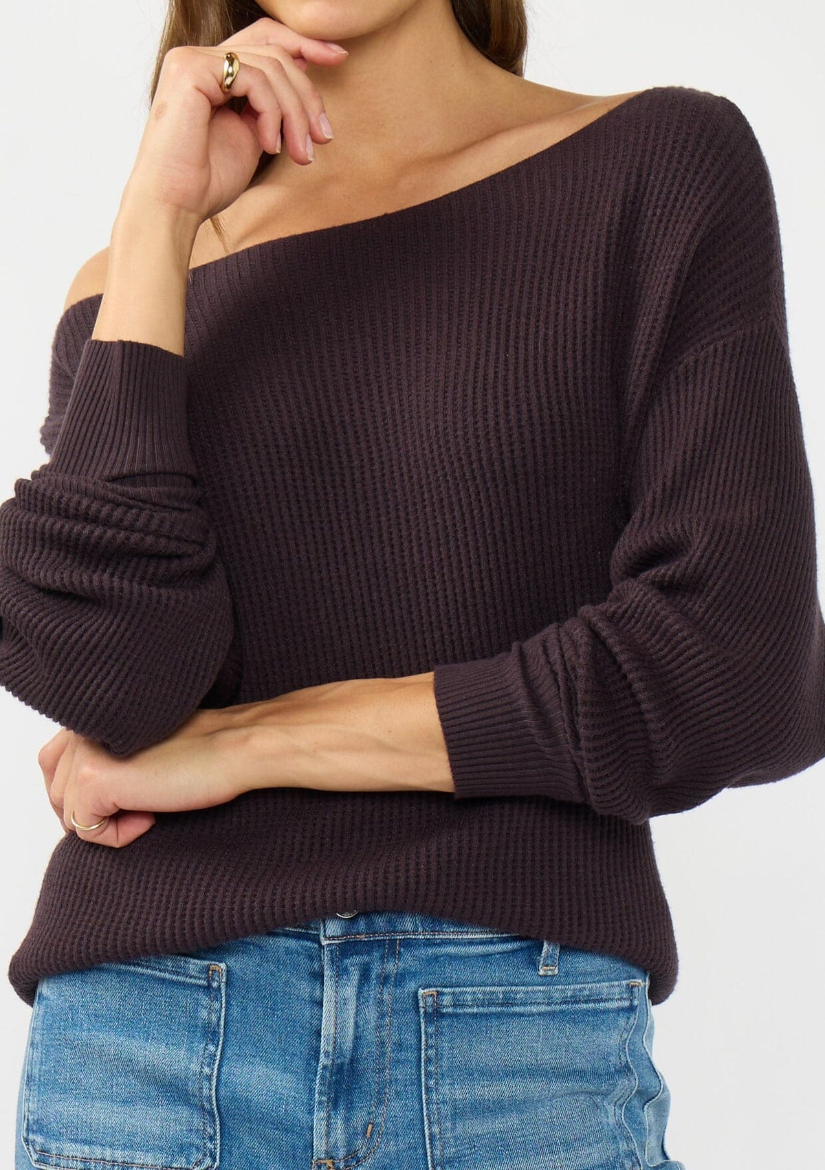 Snuggle Up Off Shoulder Sweater