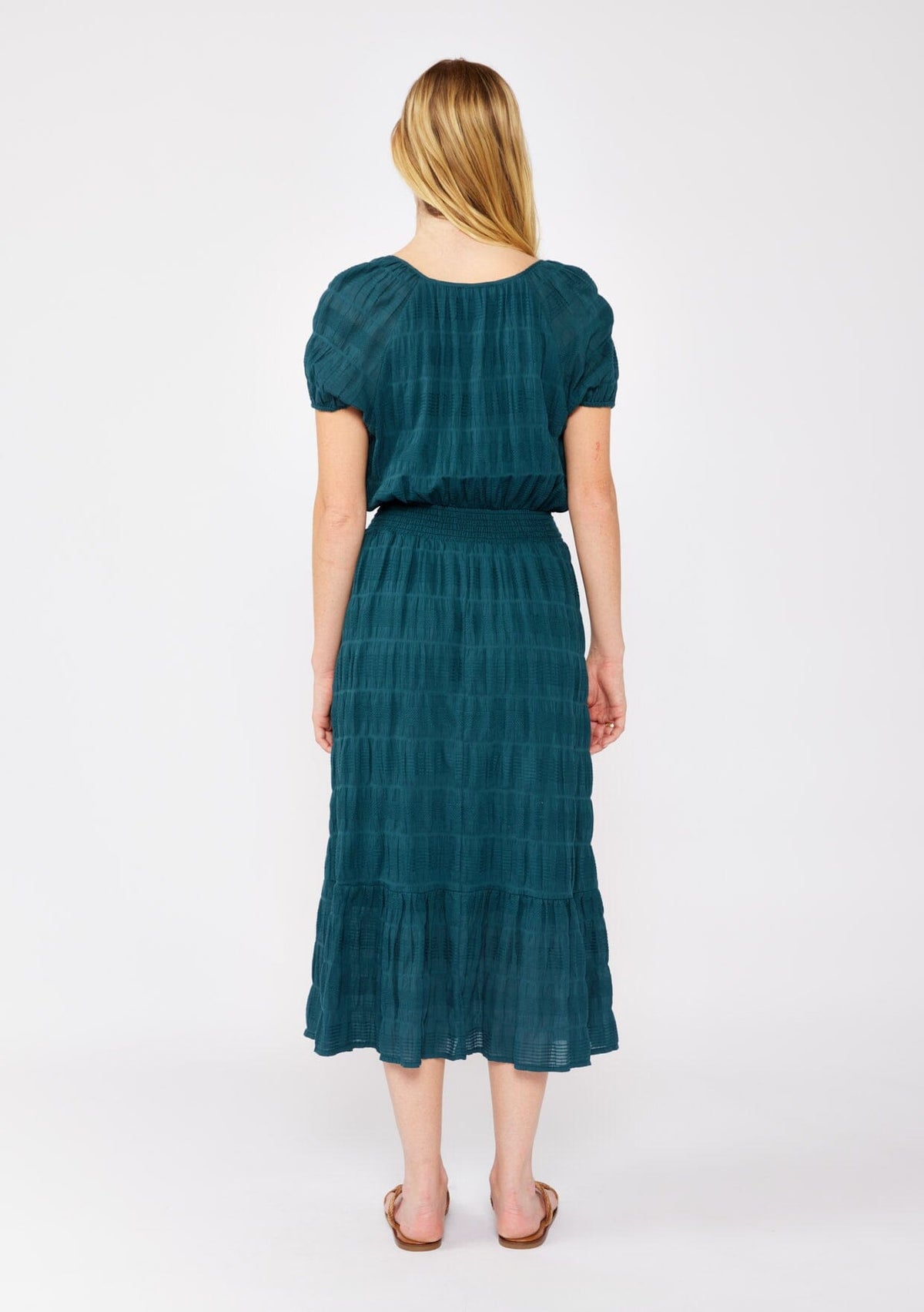 Midnight Teal Midi Dress
