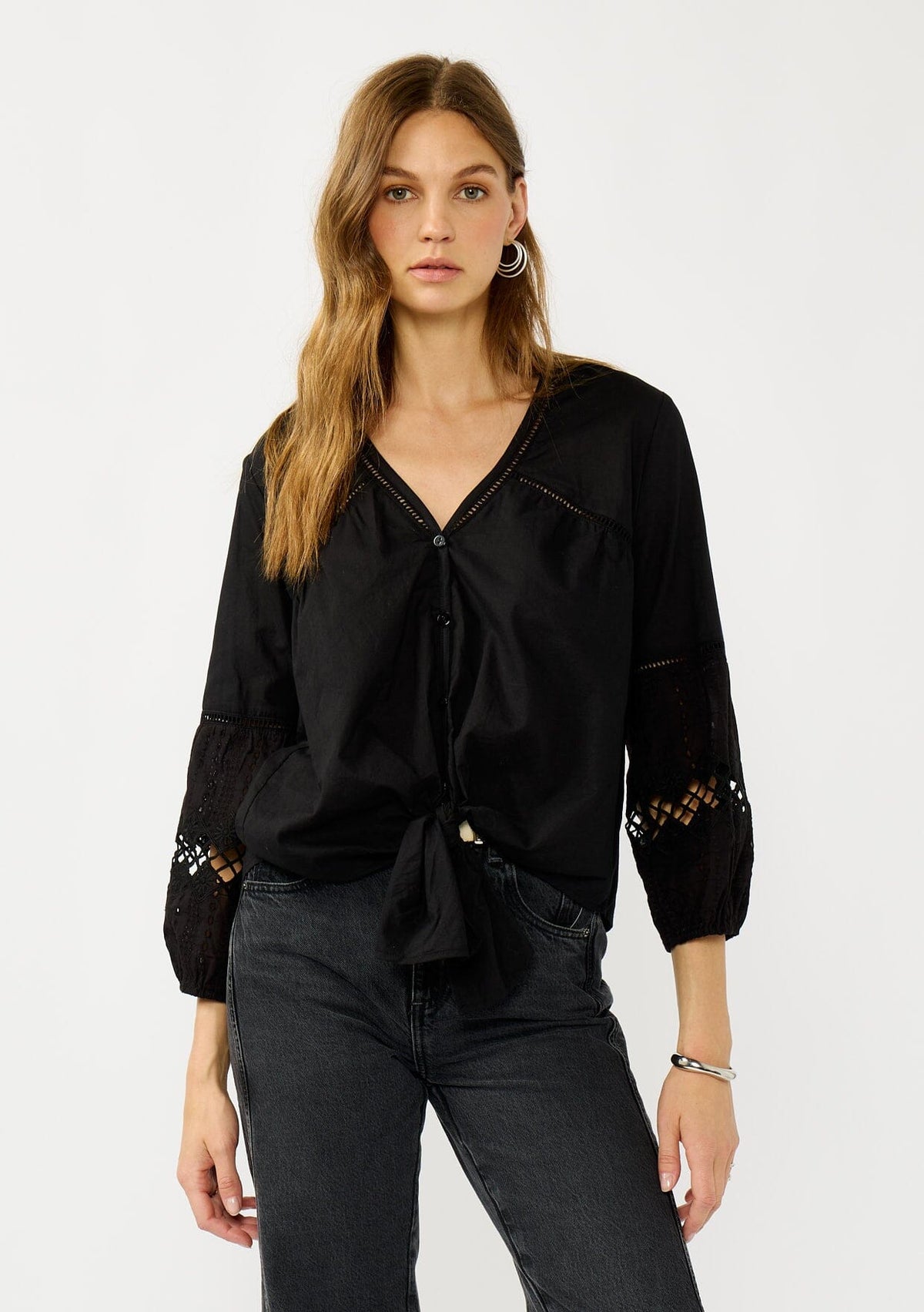 Rosalia Tie Front Top