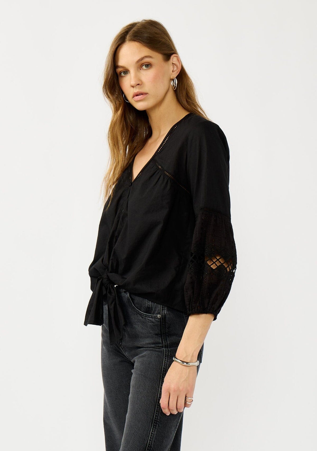 Rosalia Tie Front Top