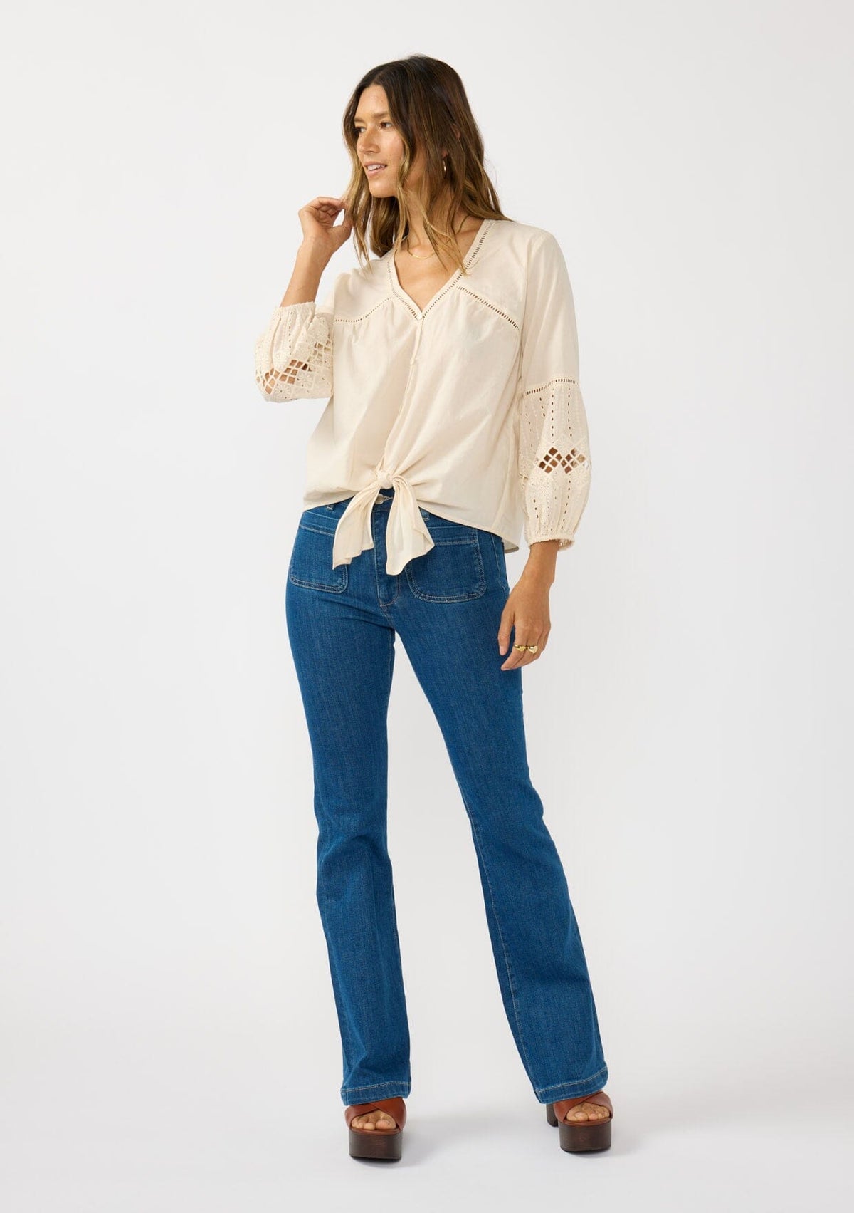 Rosalia Tie Front Top