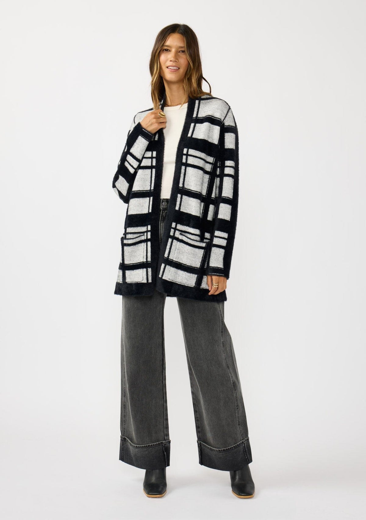 Reese Plaid Cardigan