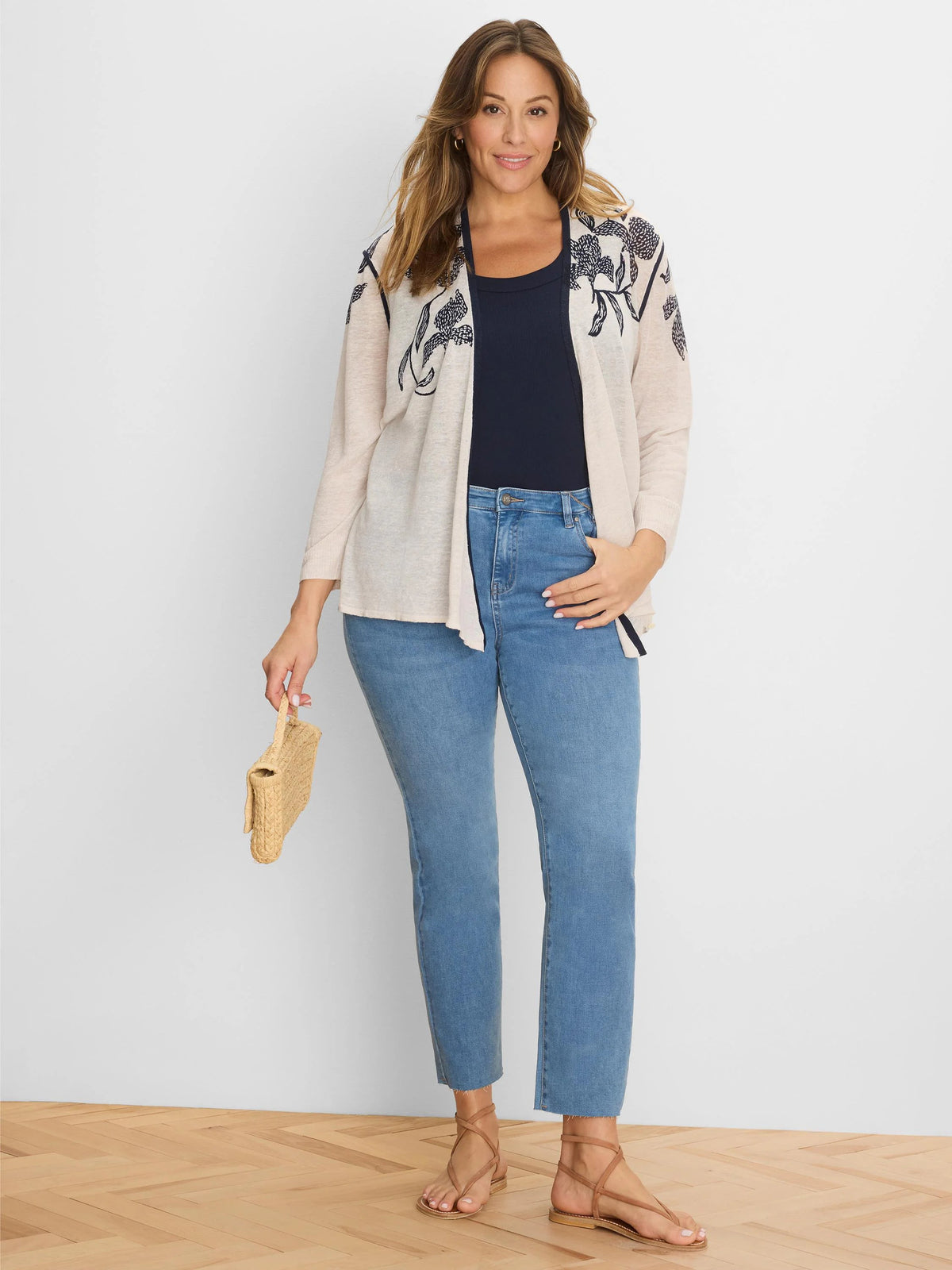 Inked Blooms 4-Way Cardigan