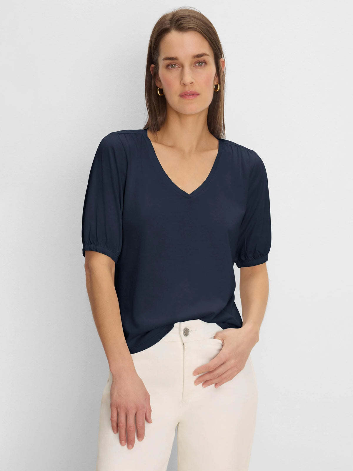 NZT Elbow Sleeve V-Neck Tee
