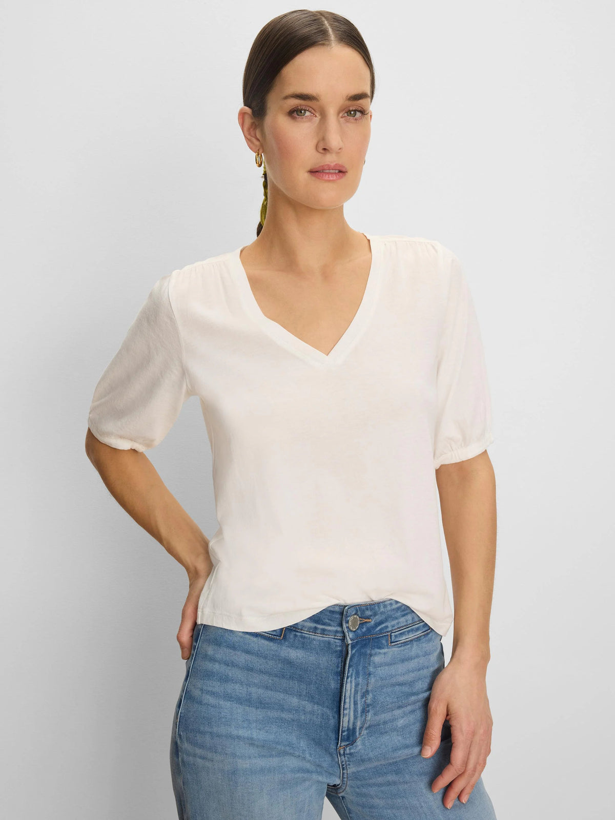 NZT Elbow Sleeve V-Neck Tee