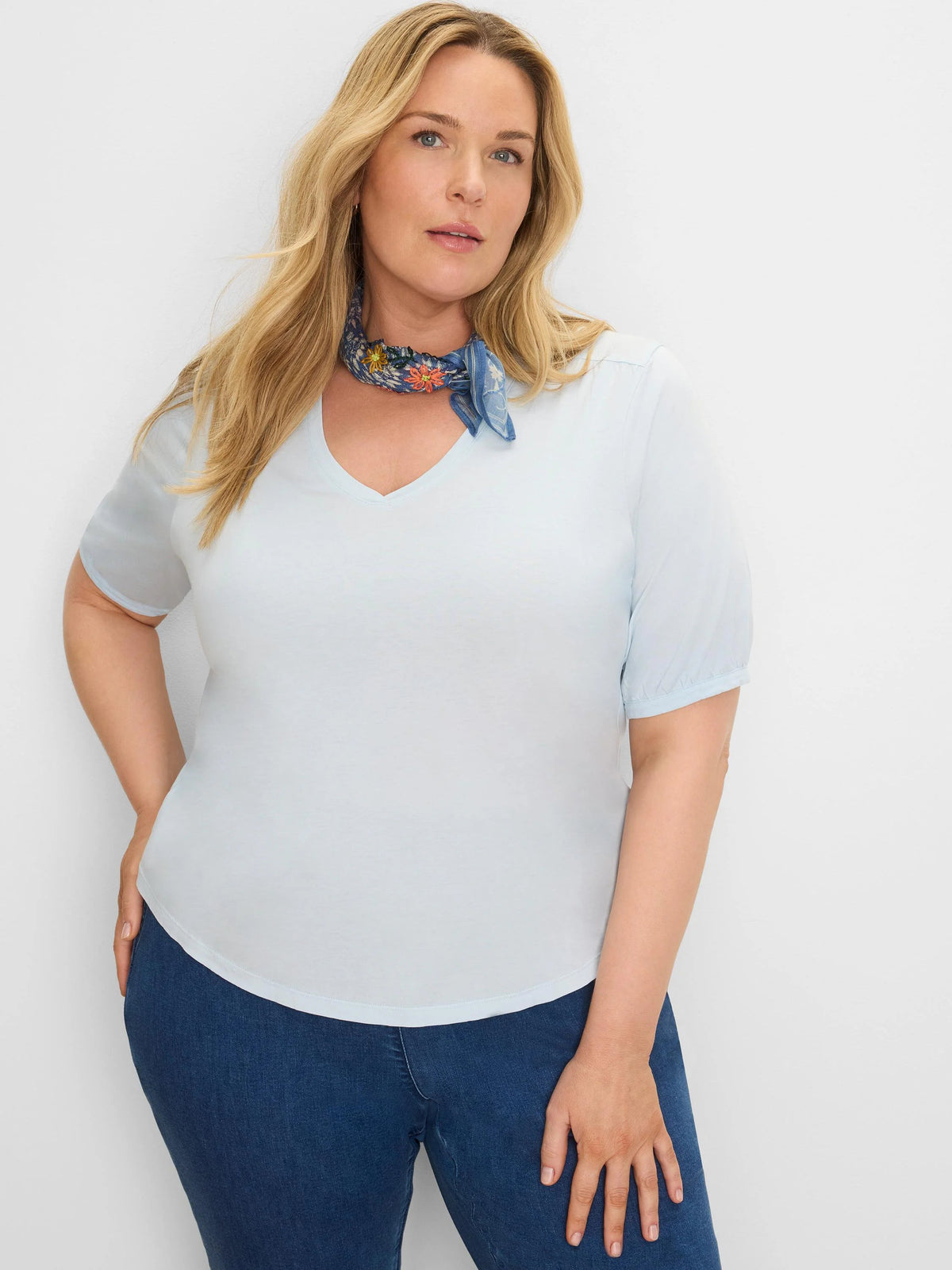 NZT Elbow Sleeve V-Neck Tee