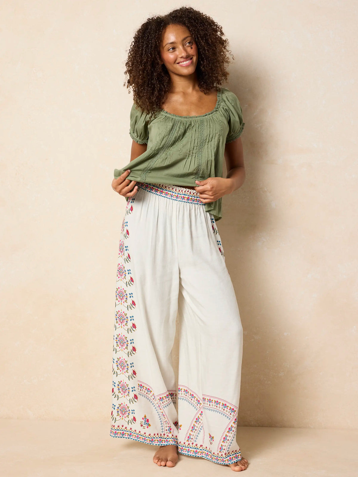 Cece Wide Leg Pants - Ivory