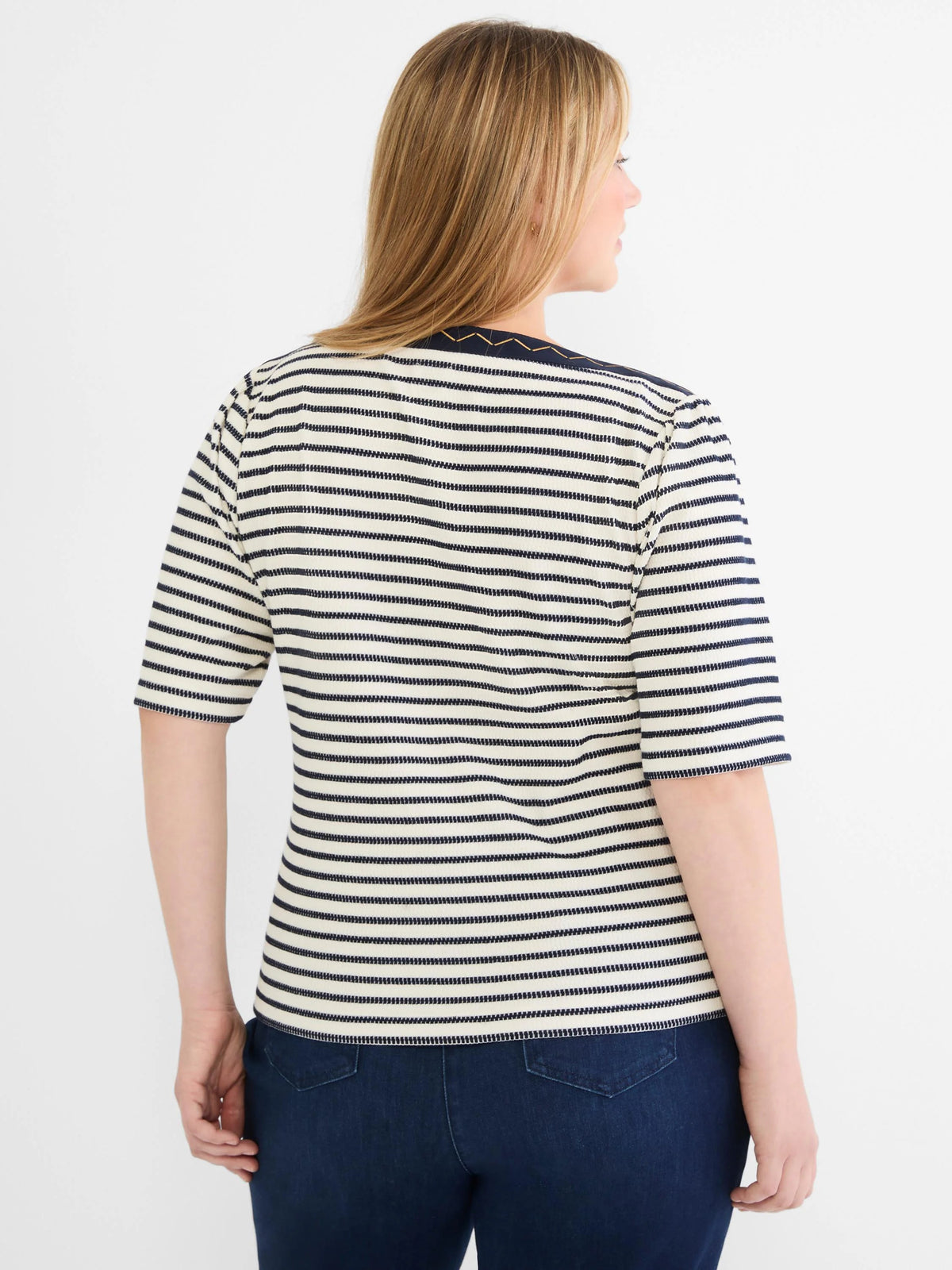 Embroidered Boatneck Top