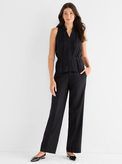 Stretch Linen Cinch Vest