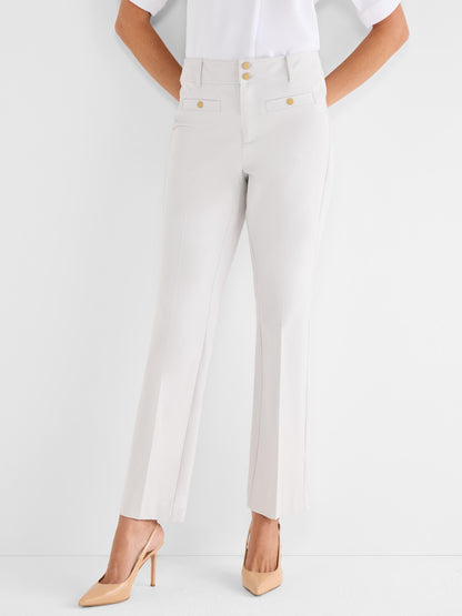 Plaza Demi Boot Cotton Bi-Stretch Button Pant