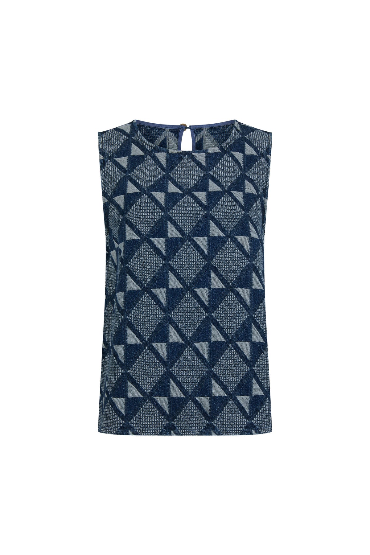 Sim Top In Abstract Denim
