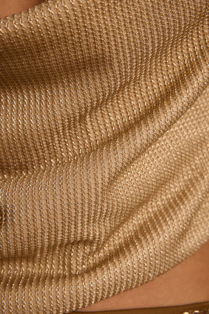 Solene Gold Halter Top