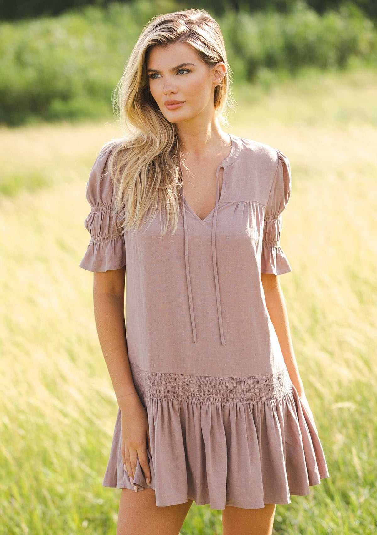 Lulu Drop Waist Mini Dress