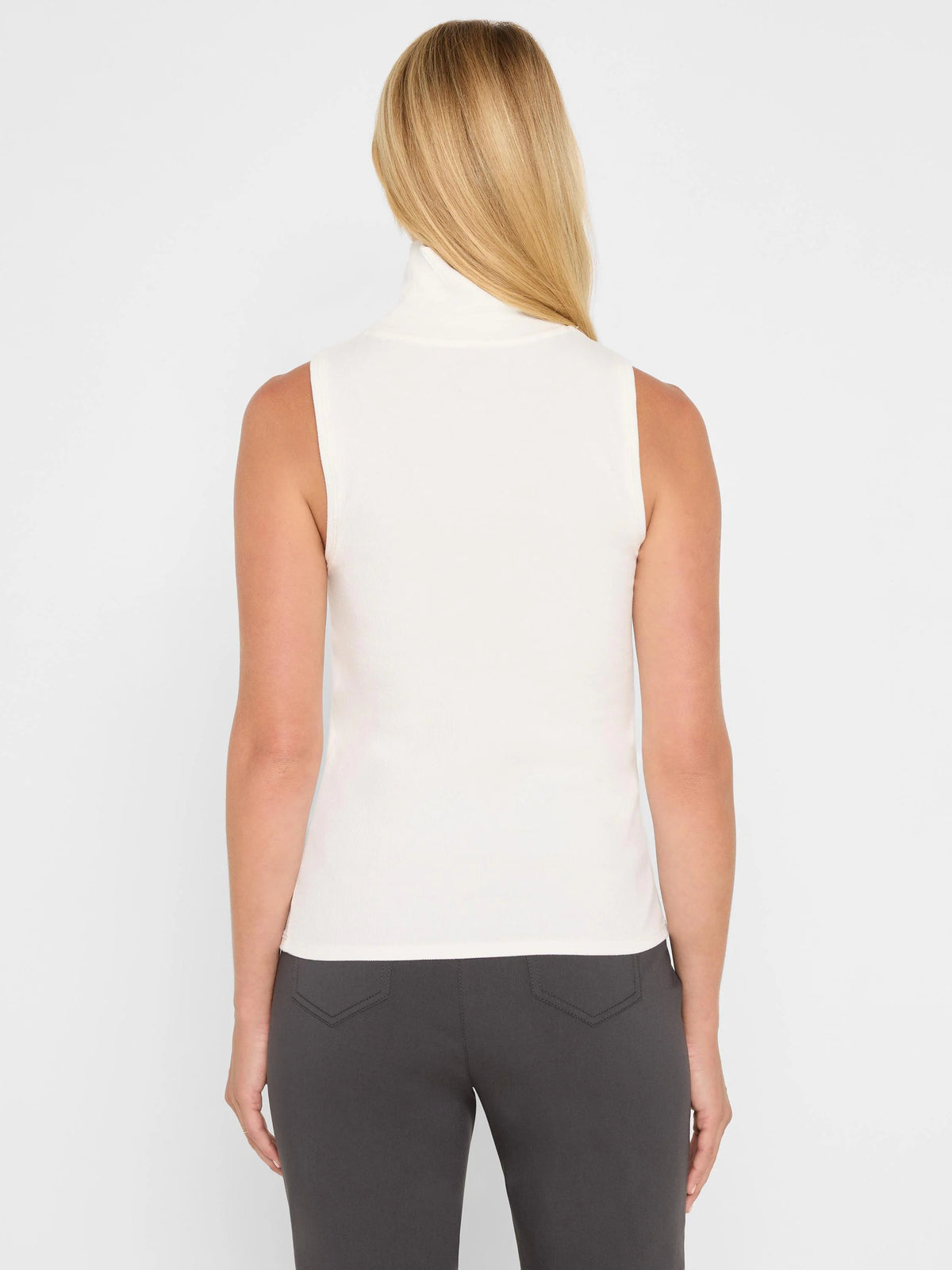 Perfect Knit Rib Turtleneck Tank