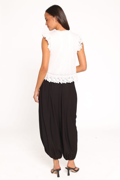 Ayvah Balloon Hem Pants - Black