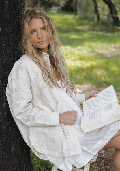 Sofia Embroidered Shirt Jacket
