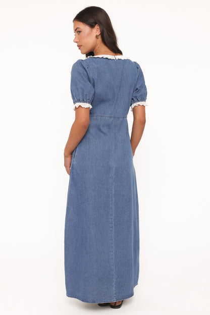 Cindy Midi Dress - Indigo