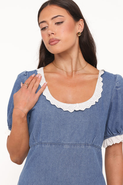 Cindy Midi Dress - Indigo