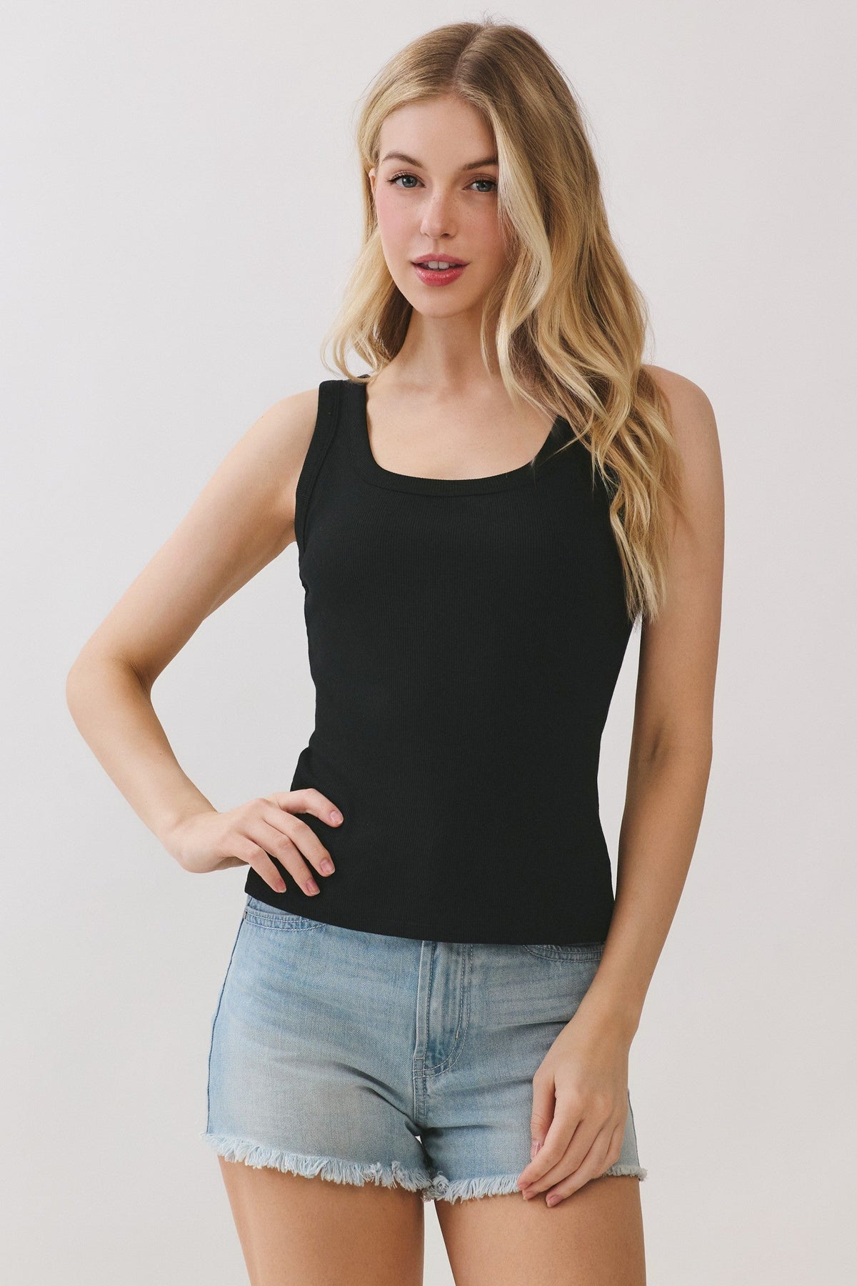 Kathleen Sleeveless Tank Top Black