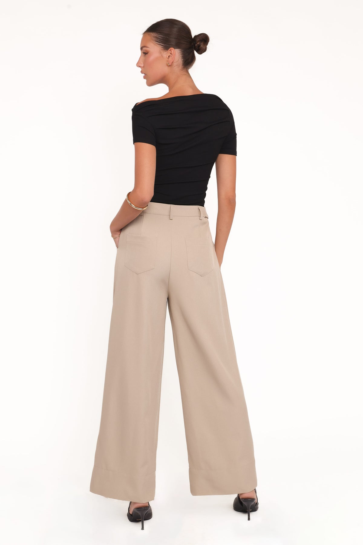 Adrian Adjustable Waist Pants - Taupe