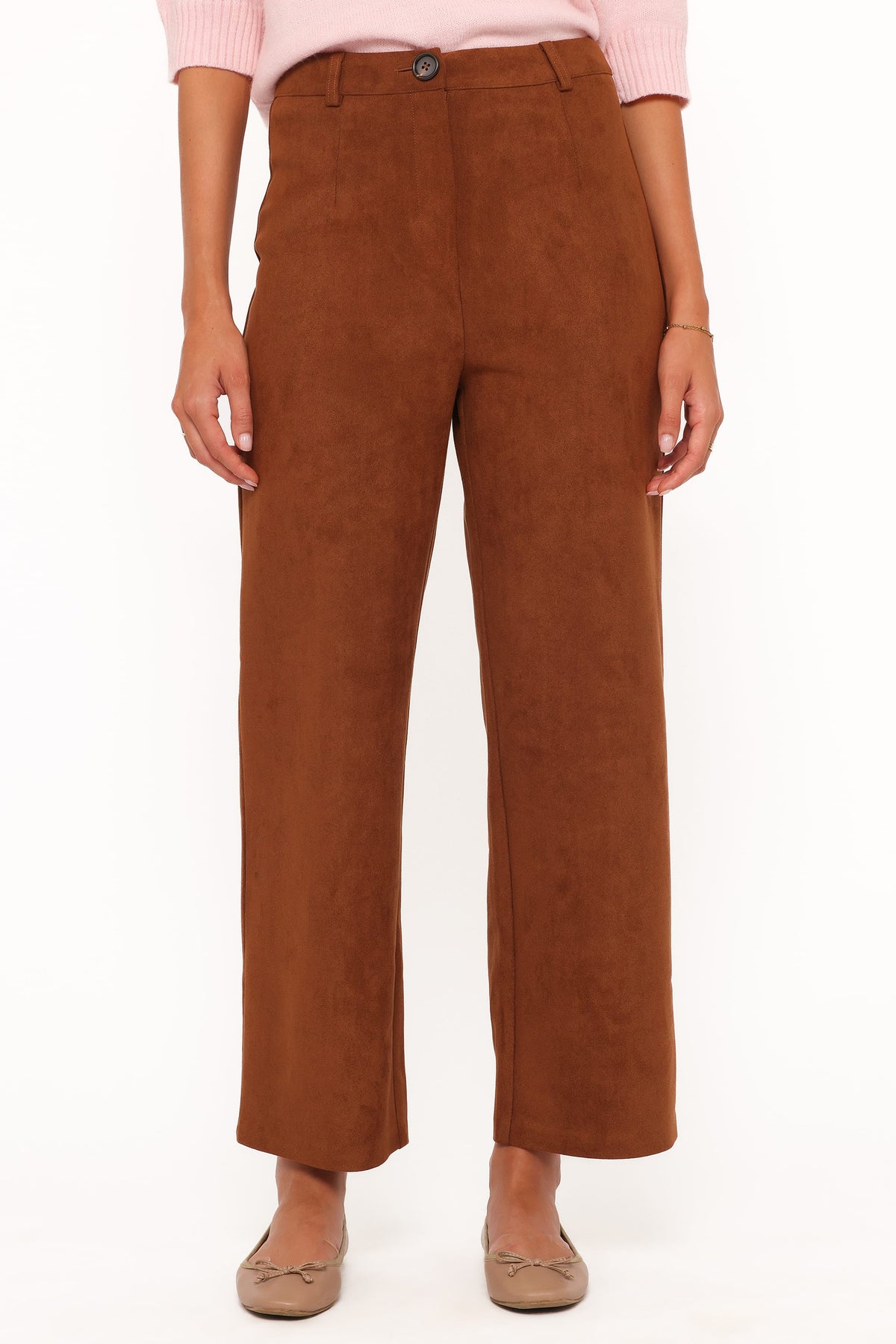 Bodie Faux Suede Pant - Copper Tan