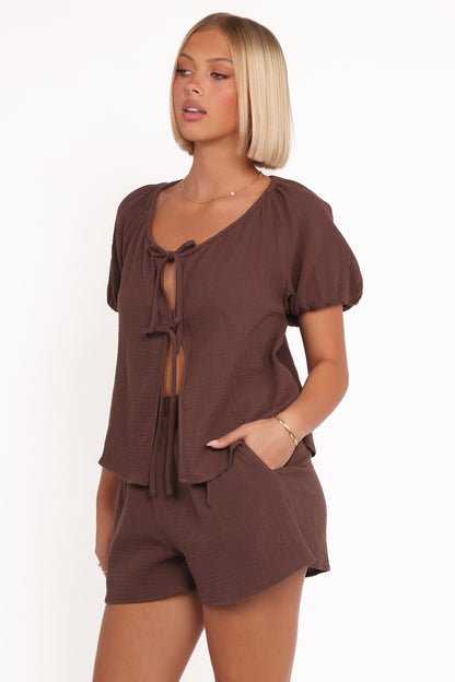 Bonnie Shorts - Chocolate Brown