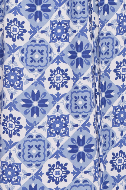 Aster Maxi Dress - Blue Tile