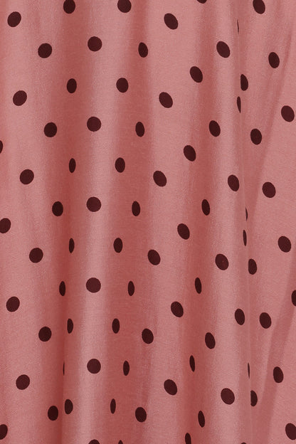 Ayana Midi Dress - Pink Polka Dot