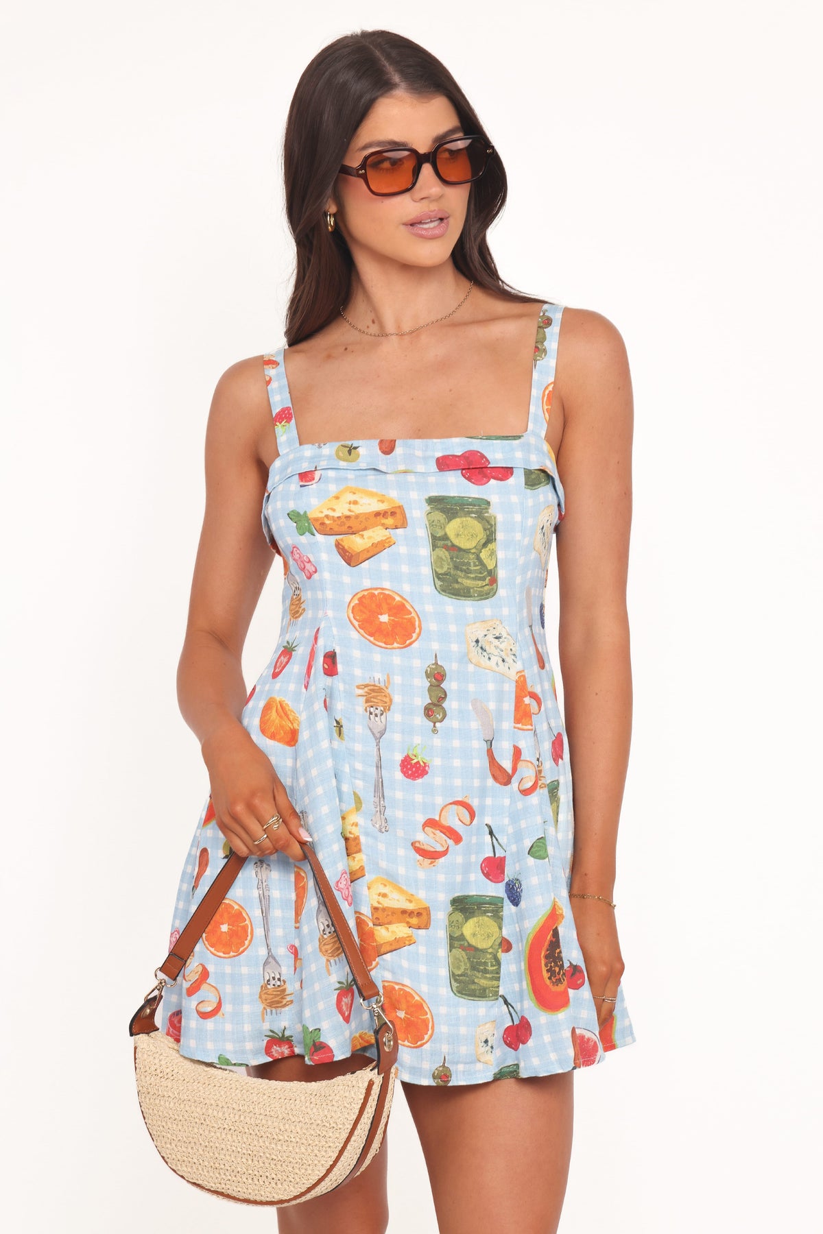 Caitlin Mini Dress - Blue Picnic