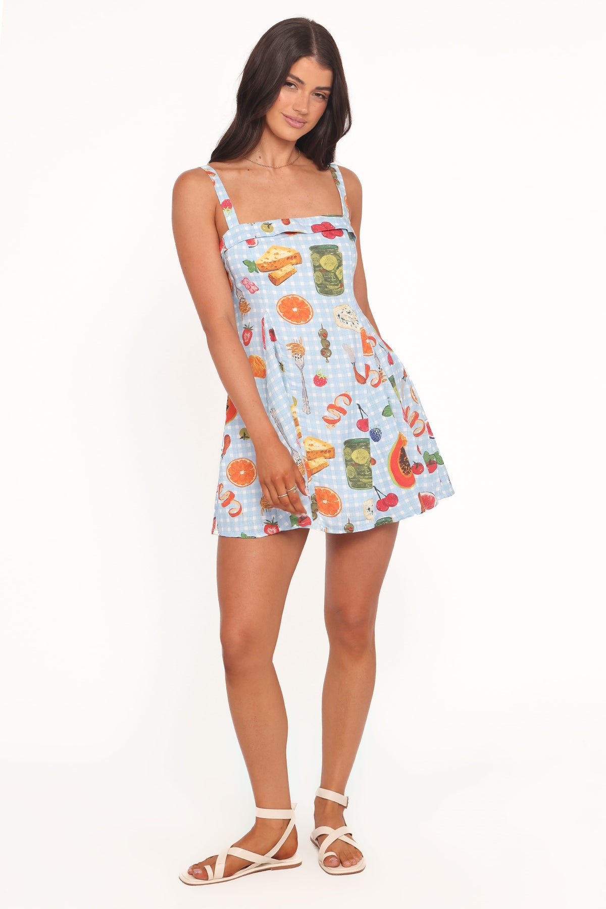 Caitlin Mini Dress - Blue Picnic