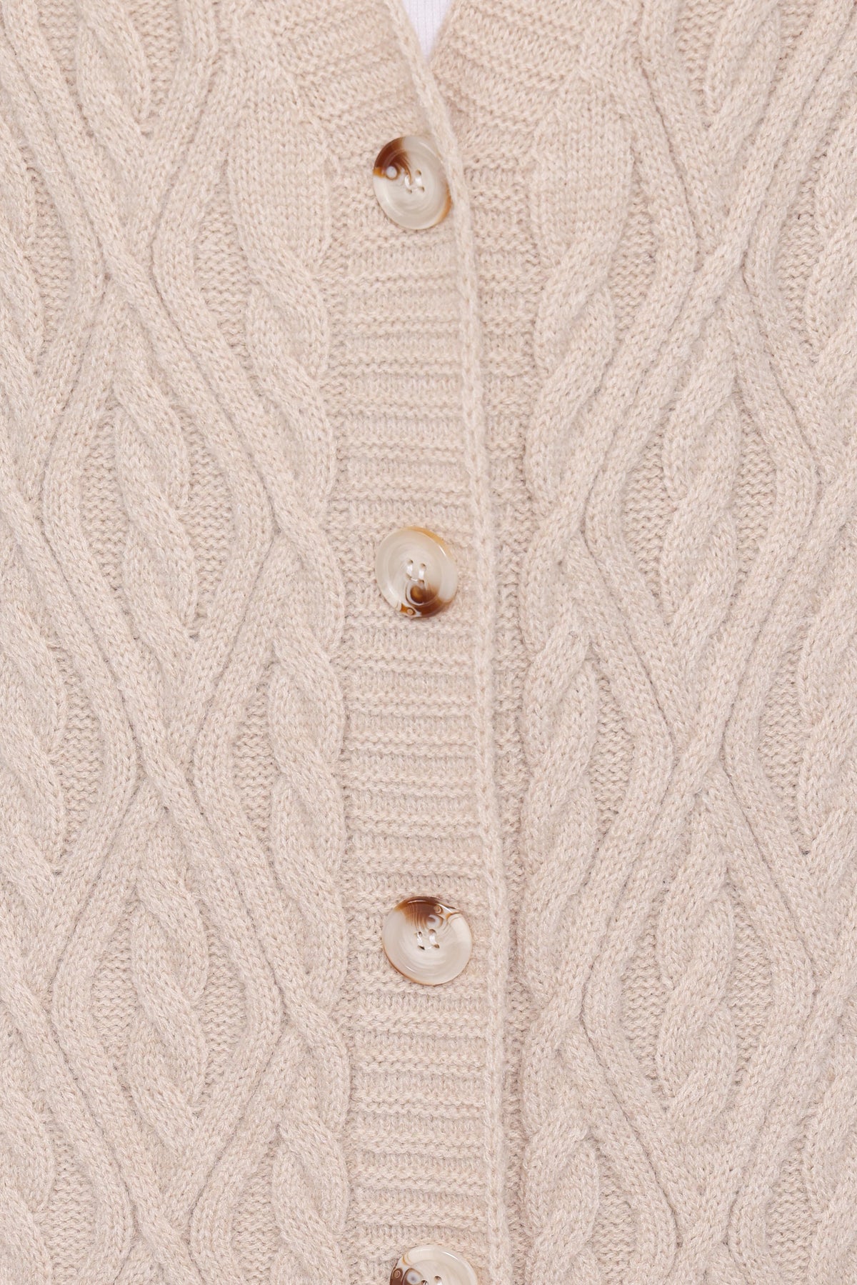 Becky Cable Coatigan - Beige