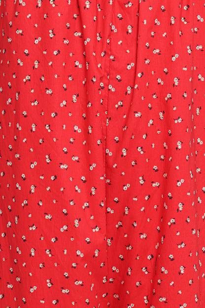 Ana Jumpsuit - Red Ditsy Floral