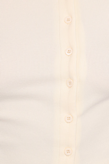 Agatha Asymmetrical Knit Top - Ivory