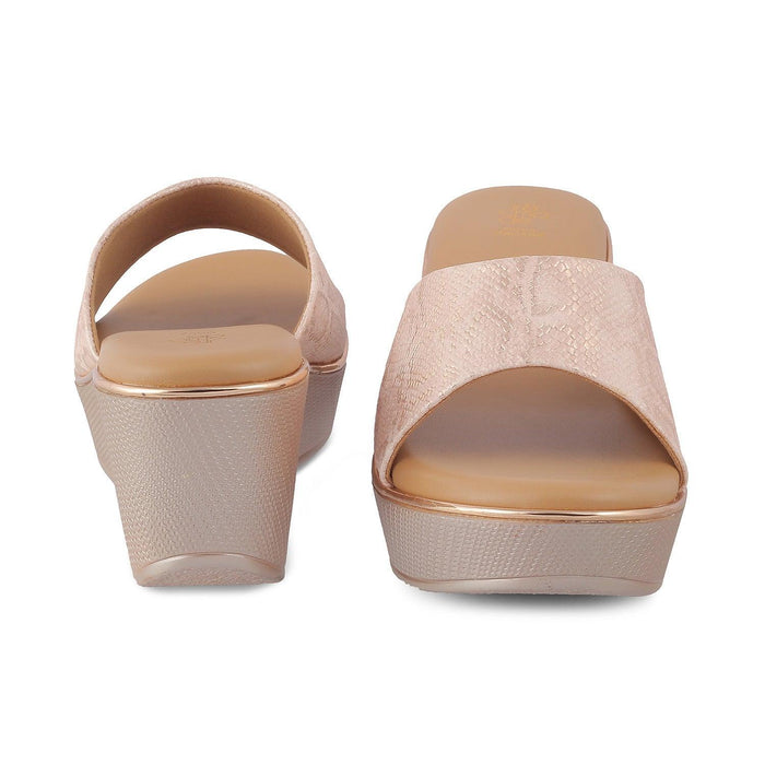 The Sam Champagne Women's Dress Wedge Sandals Tresmode - Tresmode