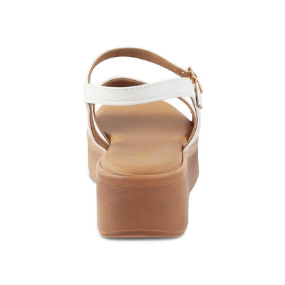 The Sin White Women's Dress Platform Wedge Sandals Tresmode - Tresmode