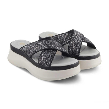 The Tolon Black Women's Dress Wedge Sandals Tresmode - Tresmode