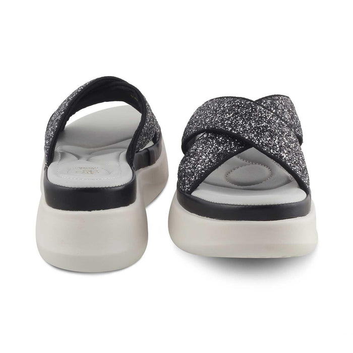 The Tolon Black Women's Dress Wedge Sandals Tresmode - Tresmode