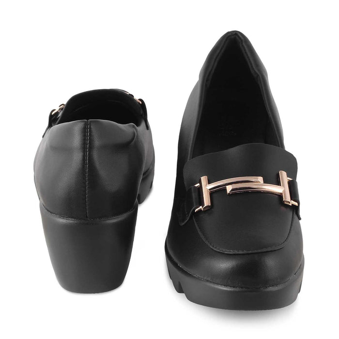 The Torock Black Women's Dress Wedge Sandals Tresmode