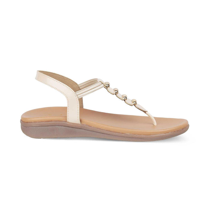 The Velencia TMS-3 Beige Women's Casual Flats Tresmode - Tresmode